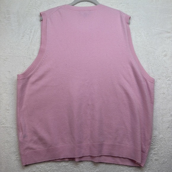 J Crew Cashmere Sweater Vest Pink 3X Sleeveless Pullover - Picture 8 of 9